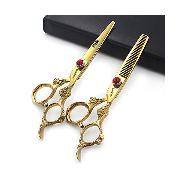 Ensemble de coiffeur professionnel de 15,2 cm, outils de coiffure, ciseaux à effiler en acier inoxydable