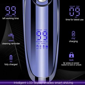 Rasoir électrique 4D pour hommes Tondeuse à cheveux sans fil Rasoirs à tête rotative Tondeuse à barbe