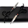 Outils de coupe des cheveux 6.0 Ensemble de ciseaux de coiffure professionnels Rose Rose, Ensemble d’outils de coiffure noir 