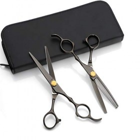 HIJIN 6.0" 8 Pcs Cheveux Ciseaux De Coupe Ensemble, Ciseaux De Coupe De Cheveux, Ciseaux Dilution, avec La Vis De Réglage, Se...
