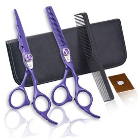 Violet Professional Hair Stylist 6.0 pouces haut de gamme Ciseaux de coiffure Whirlwind Set Barber Scissor Texture Dilution C