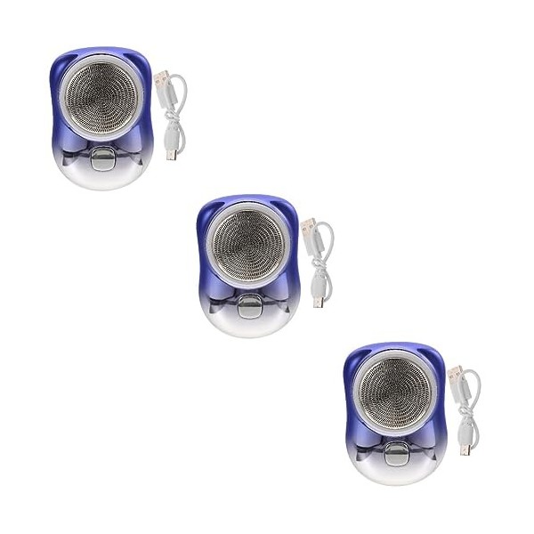 FOMIYES 3 Pièces Rasoir Électrique Rasage Tondeuses Pour Hommes Voyage Rasoirs Pour Hommes USB Rasoir Abs Galvanoplastie Mini