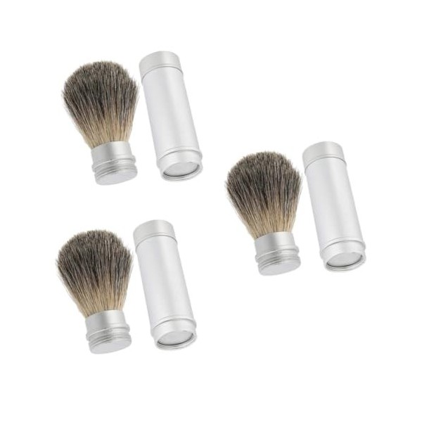 minkissy 3 Pièces Blaireau Brosse À Barbe Blaireau Brosses À Teinter Brosses De Coiffure Bol Et Brosse De Coiffure Brosse Pro