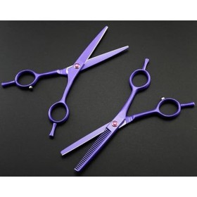 Ciseaux de coupe de cheveux, 440c 5,5 pouces coupés ciseaux de salon de coiffure coupe de cheveux amincissement coiffeur cise...