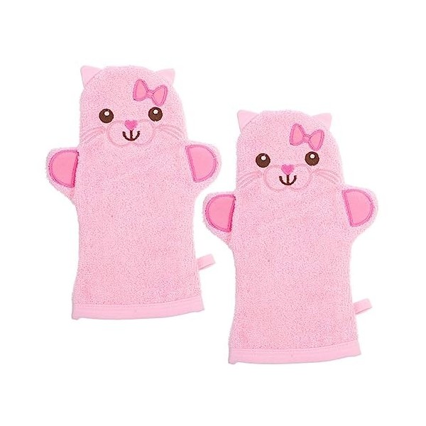 minkissy 10 Pièces Gants De Bain Serviette De Cheveux Gants De Toilette De Bande Dessinée Gants Gommage Gants De Nettoyage Ép