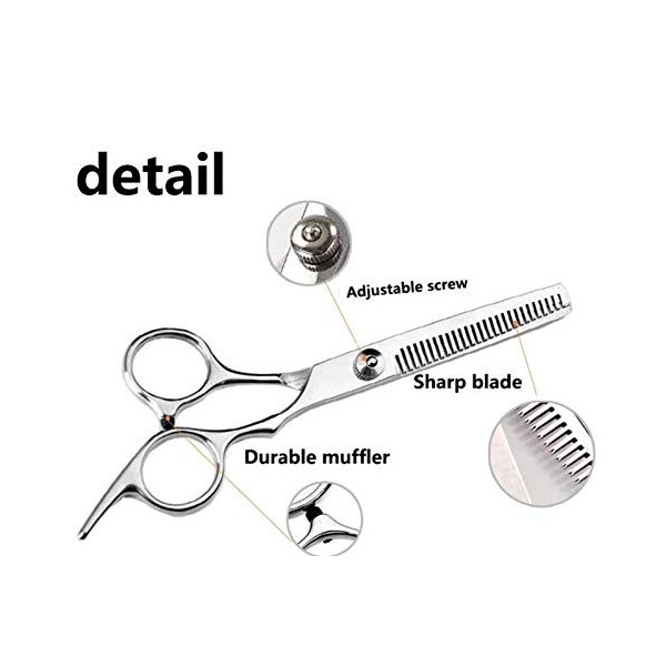 Ensemble de ciseaux de coiffeur, ensemble de coiffure à ciseaux amincissants Kit de ciseaux de coupe de cheveux professionnel