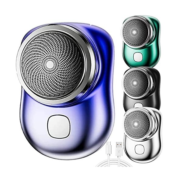 Rasoir éLectrique, Mini Rasoir pour Hommes, Mini-Rasage électrique Portable Lavable, Rasoir Portatif pour Hommes Sec Et Humid