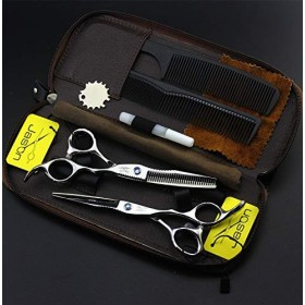 YINGS Ciseaux de Coiffure 6.0 Pouces Ensemble de Coiffure Professionnel Cisaillement Plat Cisaillement Amincissant Utilisatio