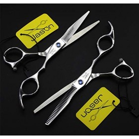 YINGS Ciseaux de Coiffure 6.0 Pouces Ensemble de Coiffure Professionnel Cisaillement Plat Cisaillement Amincissant Utilisatio