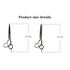 WYGC Coiffure Professionnelle 6 Pouces Or Noir Acier Inoxydable Galvanisé Texture Fine Professionnelle Ciseaux De Coiffure Pe