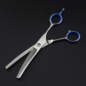 Ciseaux de coupe de cheveux, 6 pouces 440c 9cr ciseaux de cheveux coupés courbés coupe de cheveux de coiffeur maquillage cise...