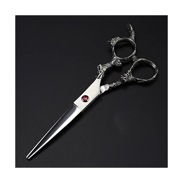 ciseaux de coiffeur Ciseaux de coupe de cheveux, 6 pouces professionnel Japon 440c acier Silver Dragon poignée ciseaux de che