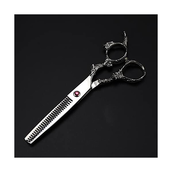 ciseaux de coiffeur Ciseaux de coupe de cheveux, 6 pouces professionnel Japon 440c acier Silver Dragon poignée ciseaux de che