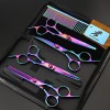 Professionnel PET Beauty ciseaux ciseaux droits ciseaux cintrés ensemble frange ciseaux fins ciseaux de coiffure,Violet