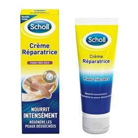Scholl Lot de 3 Tubes de 75 ml Crème Réparatrice Pieds Très Secs