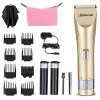 Topchances Tondeuse à cheveux professionnelle rechargeable silencieuse sans fil pour homme, kit de coupe de cheveux portable 