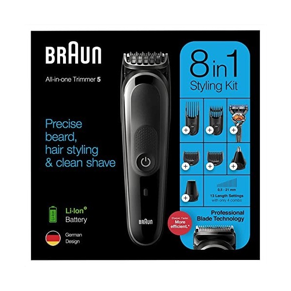 Braun 81705165 tondeuse à cheveux Noir, Gris