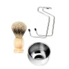POPETPOP 2 Ensembles Outil De Rasage Tasse De Crème À Raser Brosse À Barbe Pour Hommes Blaireaux De Sécurité Organisateur De 