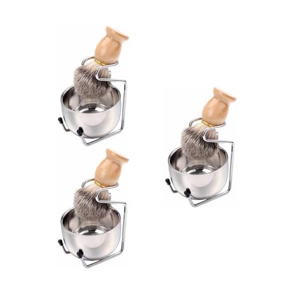 POPETPOP 2 Ensembles Outil De Rasage Tasse De Crème À Raser Brosse À Barbe Pour Hommes Blaireaux De Sécurité Organisateur De 