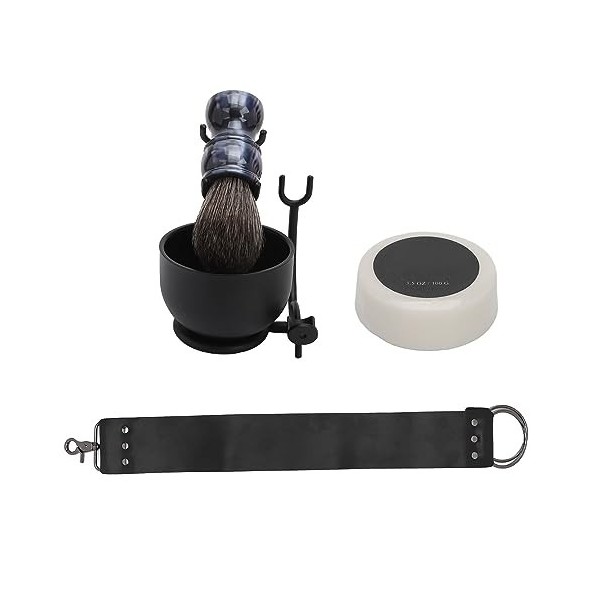 Outil de Coupe pour Hommes, Bol Moussant, Kit de Toilettage pour Barbe, Tissu daffûtage, Support de Style élégant pour Voyag