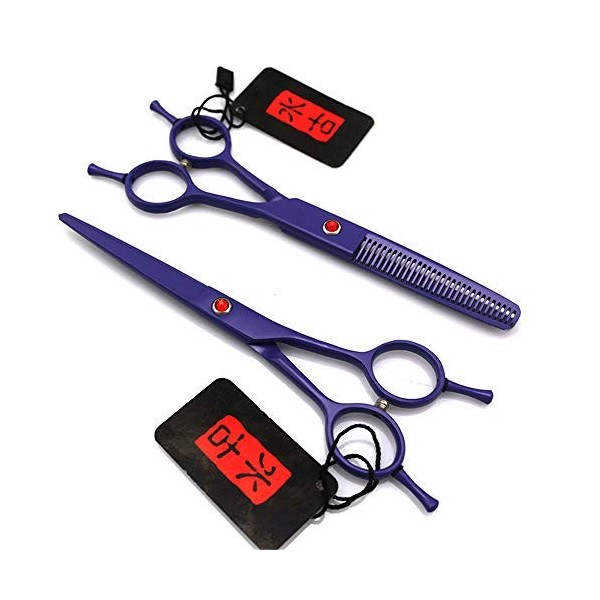 Ciseaux de coupe de cheveux Kit doutils super pointus à deux queues Ciseaux de coupe de cheveux minces Ensemble de combinais