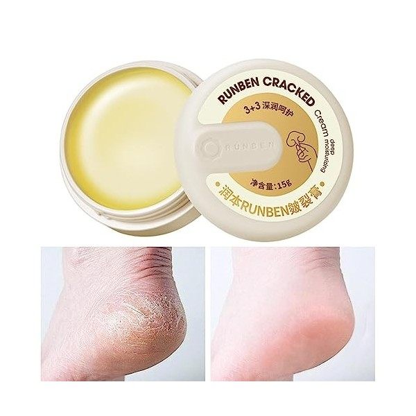 Crème réparatrice pour les pieds crevassés - Lotion pour les pieds 15 g pour pieds secs et fissurés | Lotion hydratante pour 