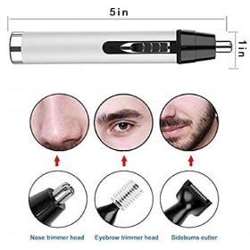 Nose Hair Trimmer For Men And Ears Finisher Men - Tondeuse Nez Rechargeable, Tondeuse à Barbe Nez Sourcils, Rasoir à Nez élec