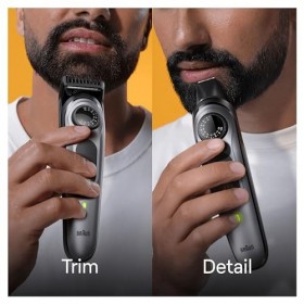 Braun Tondeuse à barbe série 5 et tondeuse à cheveux, 40 réglages de longueur, rechargeable sans fil de 100 minutes et étanch
