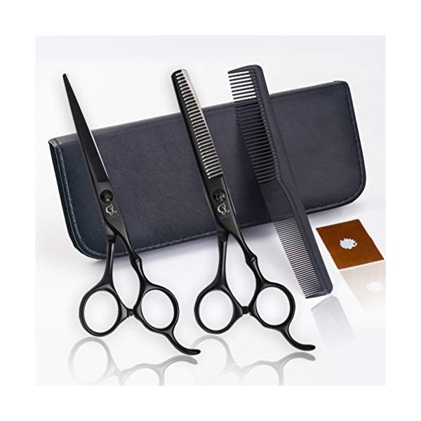 Chaomeiart Coiffure Coupe Ciseaux Salon De Coiffure Set Ciseaux Salon Dilution 6.0 Pouces Japon De Haute Qualité en Acier Noi