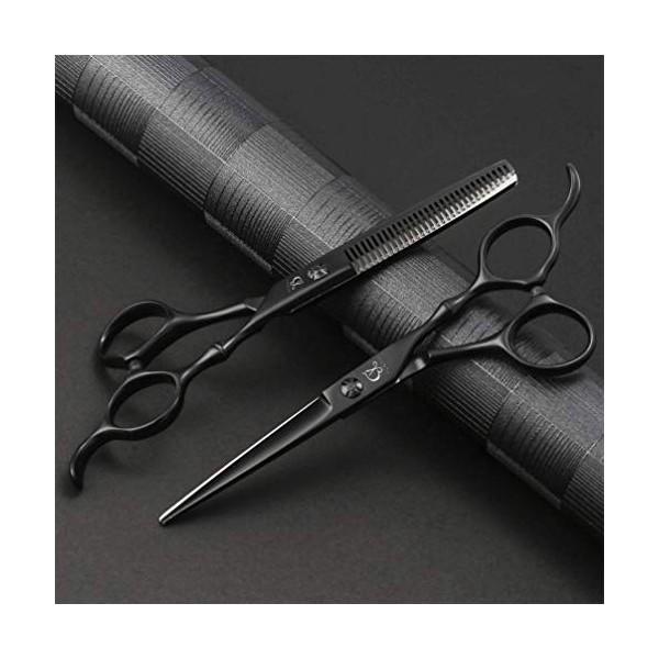 Chaomeiart Coiffure Coupe Ciseaux Salon De Coiffure Set Ciseaux Salon Dilution 6.0 Pouces Japon De Haute Qualité en Acier Noi