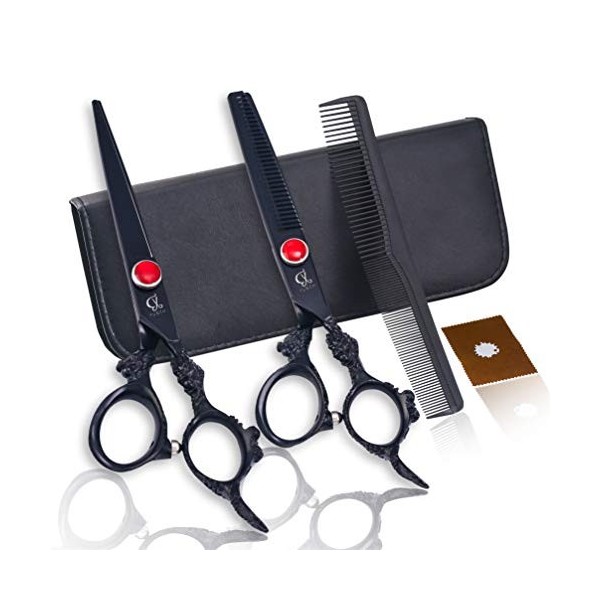 Salon De Coiffure Ciseaux Set 6.0 Pouces Ciseaux Professionnels Cheveux Et La Coiffure Effiler Ciseaux pour Salon Barbiers Ou