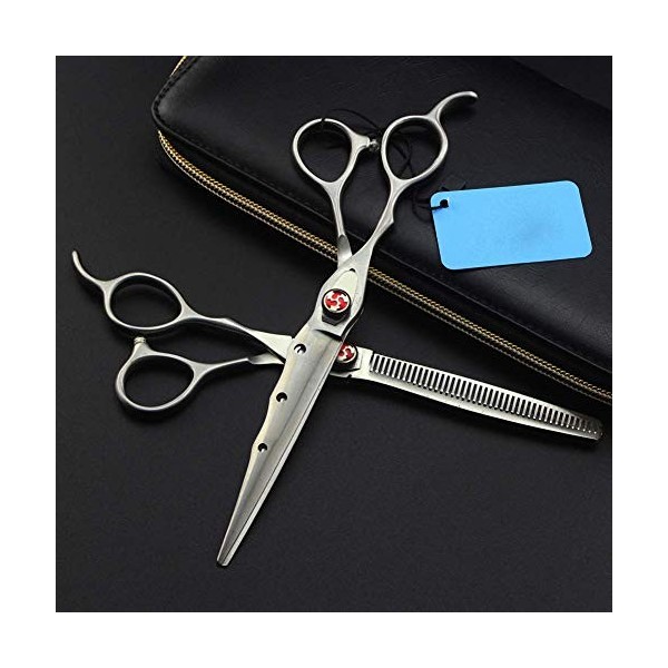 YQGOO Ciseaux à Cheveux à Lame en Acier Inoxydable pour gaucher, Ciseaux de Dissection de Cheveux de Coiffeur, Ciseaux de Coi