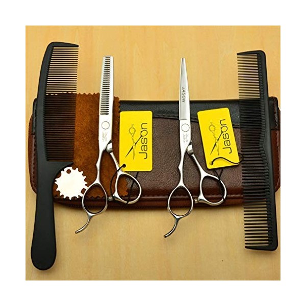 Professionnel Haut de Gamme gauchère 5.5/6.0 Pouces dargent Set Coiffeur Ciseaux de Coiffure Salon de Coiffure rhéofluidifia