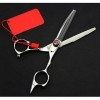 Ciseaux de coupe de cheveux professionnels en acier 440c 9cr13 62HRC de 14 cm, ciseaux amincissants pour barbier, ensemble de