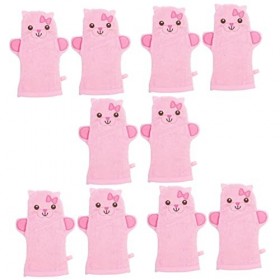 Beavorty 10 Pièces Gants De Bain Éponge De Bain Serviette Gommage Du Corps Mitaines À Main Serviettes Éponge Pour Le Nettoyag