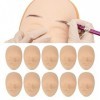 10pcs Peau de Visage de Pratique de Tatouage 3D, Peau de Pratique de Visage de Microblading de Silicone pour le Débutant