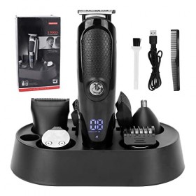 Kit de Coupe de Cheveux électrique 5 en 1, Tondeuse à Cheveux sans Fil, Kit de Tondeuse à Cheveux, Coupe des Poils du Nez, Ra