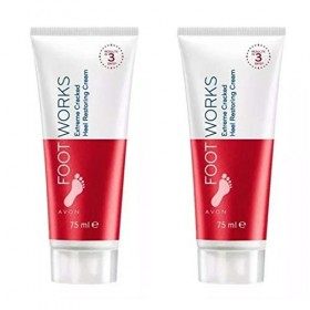 Avon Footworks Lot de 2 crèmes réparatrices pour talons crevassés 75 ml 150 ml 