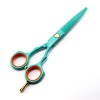 Ciseaux de coupe de cheveux, 5.5inch Professional Japon 440c Steel Light Green Scissor Hair Scissors Cutting Barber Haircut A