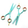 Ciseaux de coupe de cheveux, 5.5inch Professional Japon 440c Steel Light Green Scissor Hair Scissors Cutting Barber Haircut A