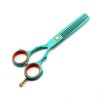 Ciseaux de coupe de cheveux, 5.5inch Professional Japon 440c Steel Light Green Scissor Hair Scissors Cutting Barber Haircut A