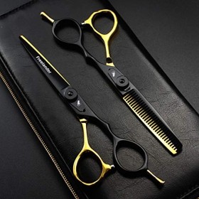 Ciseaux de Coupe de Cheveux 6.0" Set - Ciseaux de Coiffure Dilution Styling Shears Toilettage Kit en Acier Inoxydable - Salon