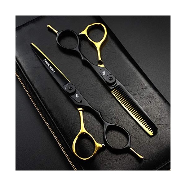 Ciseaux de Coupe de Cheveux 6.0" Set - Ciseaux de Coiffure Dilution Styling Shears Toilettage Kit en Acier Inoxydable - Salon