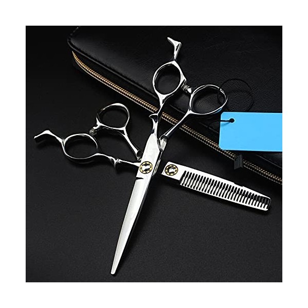 ciseaux de coiffeur Ciseaux de coupe de cheveux, 6 pouces japon 6cr13 acier roulement coupe ciseaux de salon de coiffure coup