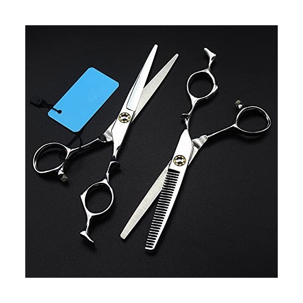 ciseaux de coiffeur Ciseaux de coupe de cheveux, 6 pouces japon 6cr13 acier roulement coupe ciseaux de salon de coiffure coup