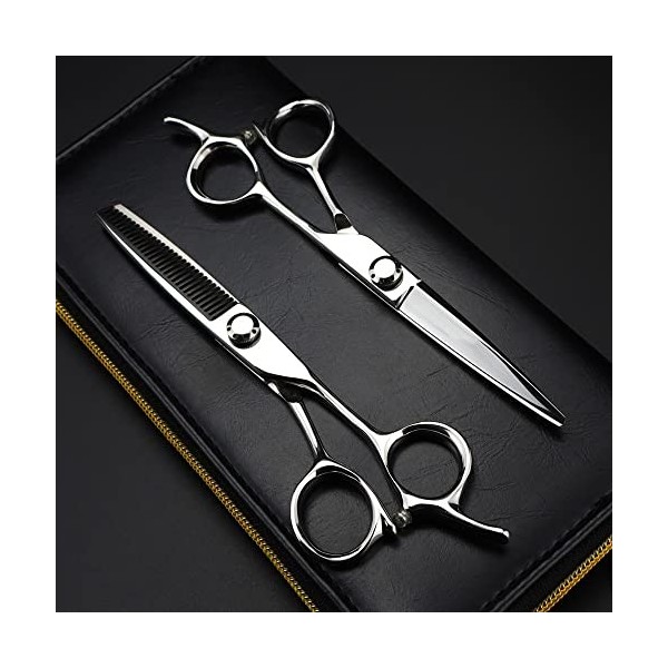 ciseaux de coiffeur Ciseaux De Coupe De Cheveux, 6 Pouces Professionnel Japon 440c Ciseaux En Acier Ciseaux De Cheveux Argent