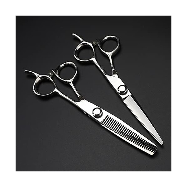 ciseaux de coiffeur Ciseaux De Coupe De Cheveux, 6 Pouces Professionnel Japon 440c Ciseaux En Acier Ciseaux De Cheveux Argent