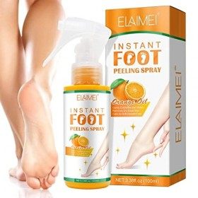 Peegsan 5 Pcs Spray pour Les Pieds à lhuile dorange | 100ML Foot Peeling Spray Huile dorange pour Nourrir Hydratant - Masq