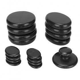 Pierres Chaudes, Pierre de Massage Spa, Ensemble de 17 Pierres Chaudes de Massage, pour Professionnel ou à la Maison pour le 