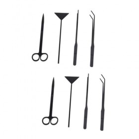 FRCOLOR 8 Pcs Ciseaux Noirs Ciseaux En Acier Inoxydable Pince À Épiler En Acier Inoxydable Ciseaux Outils Pince À Épiler Et C